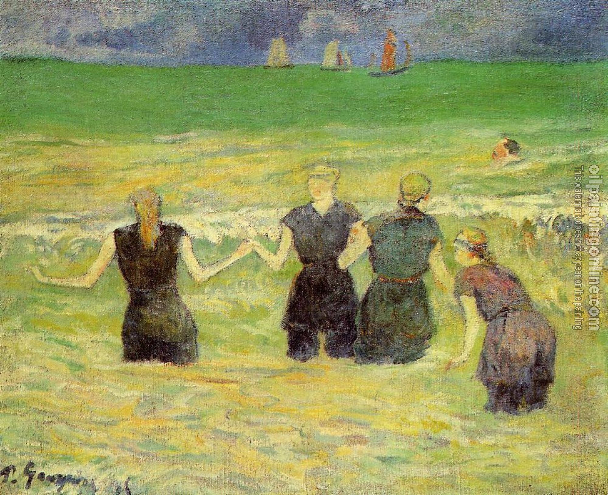 Gauguin, Paul - Women Bathing, Dieppe